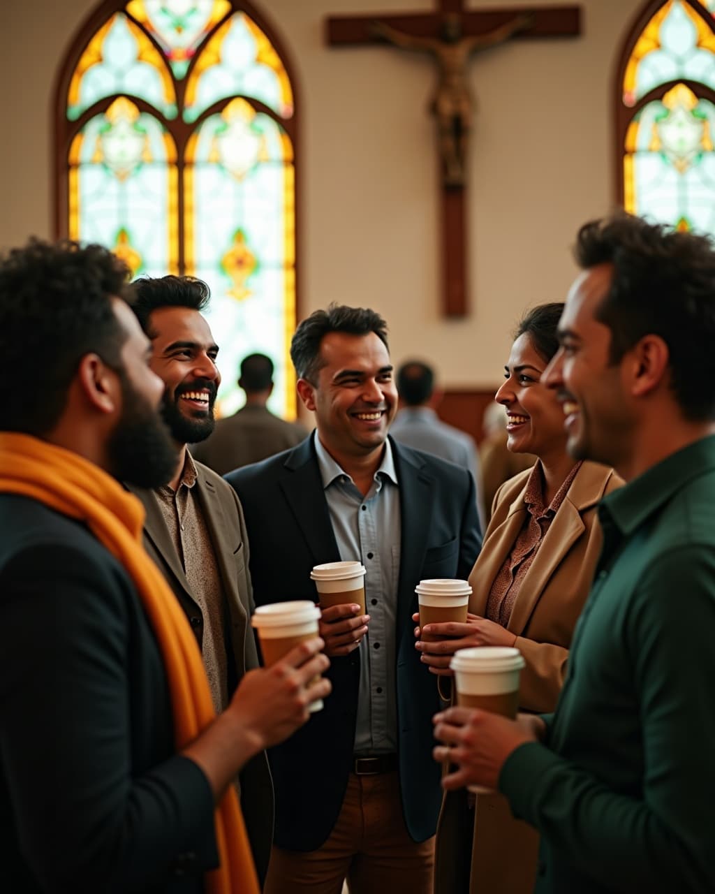Indian and South Asian families gathered in warm fellowship at San Diego Indian Church