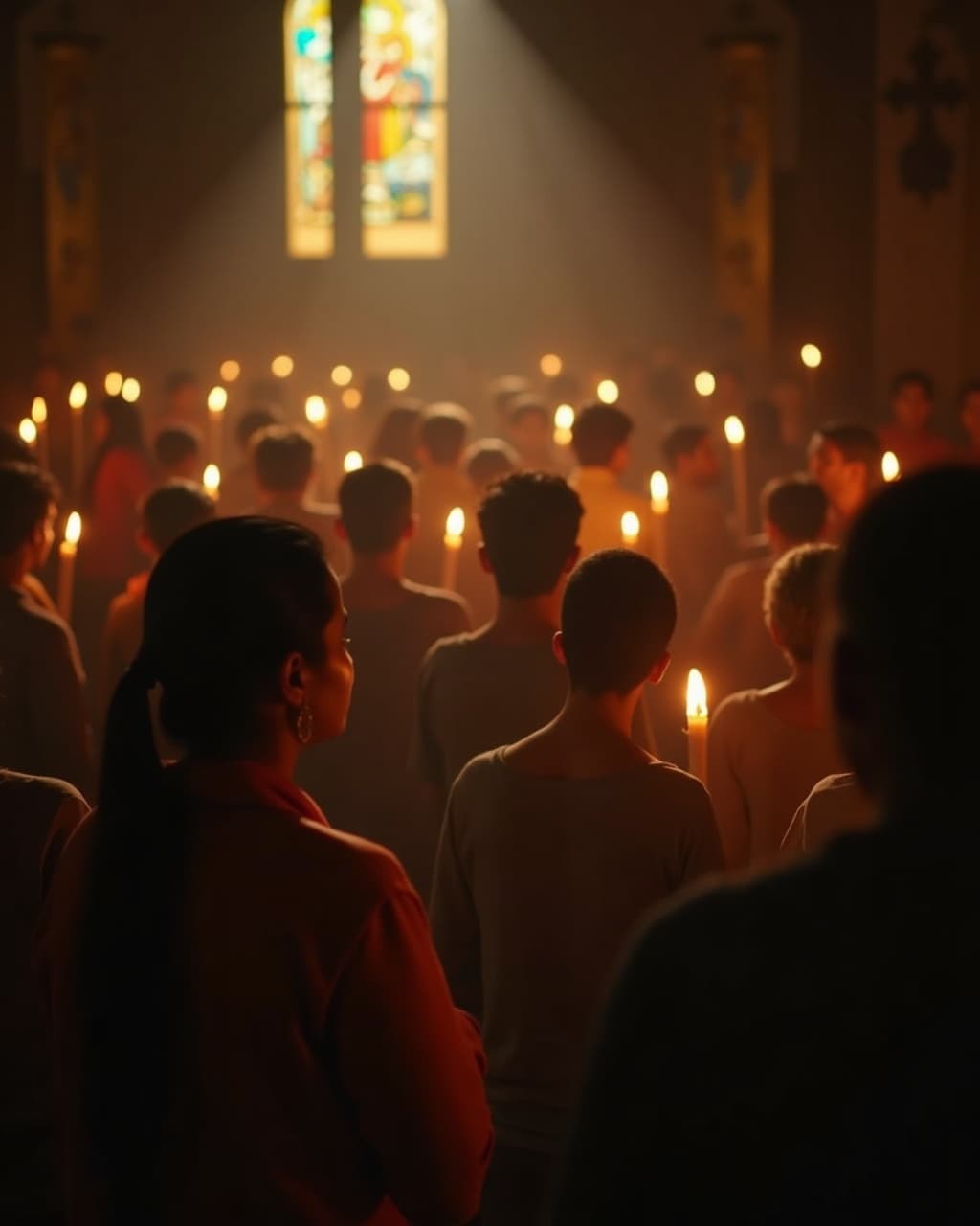 A small congregation gathered in worship in the early years of San Diego Tamil Church